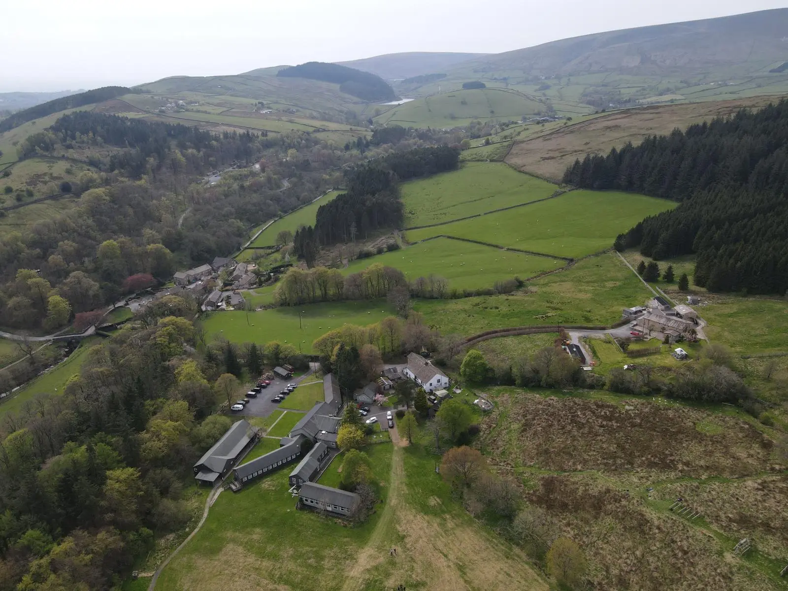 Drone footage of facility